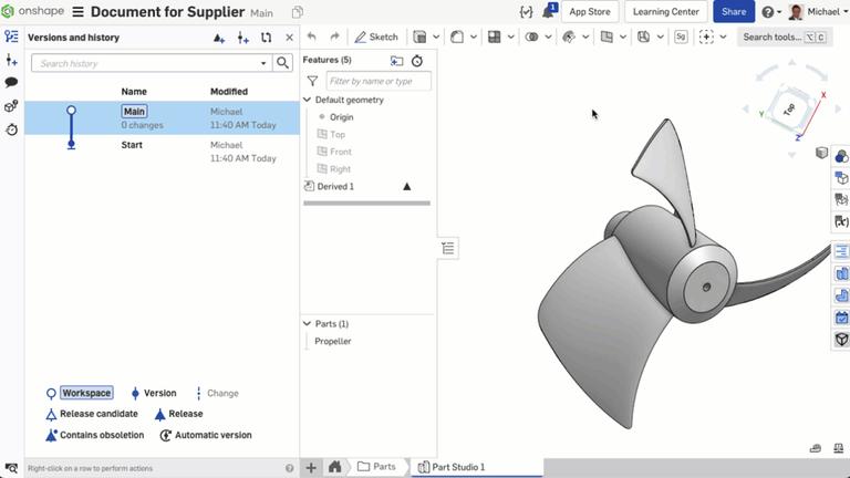 Tech Tip: Control the Onshape Data You Share with the Derived Feature