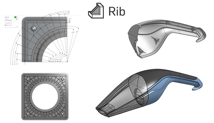 Creating Drafts with the Rib Feature