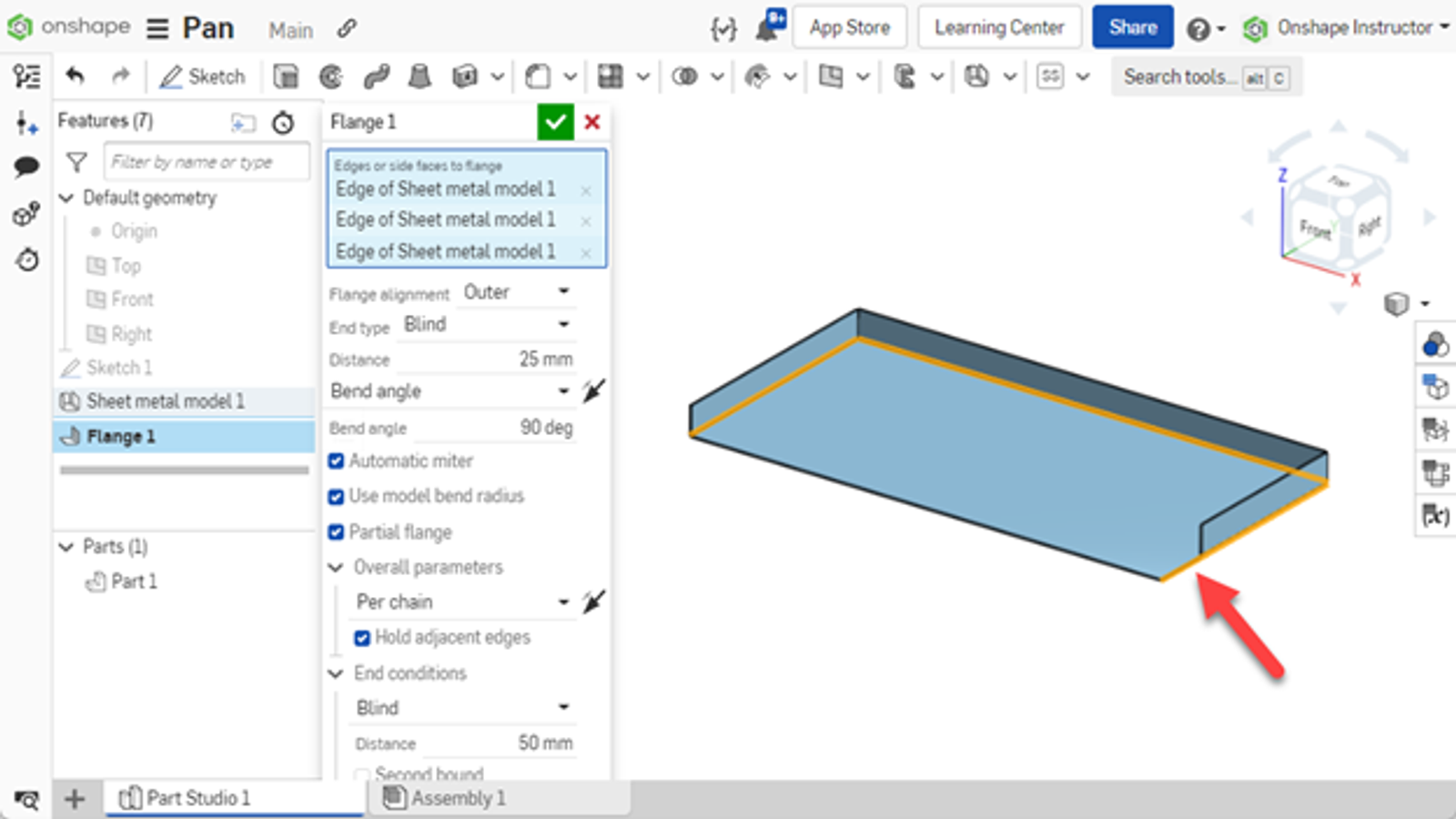sheet metal tools in onshape