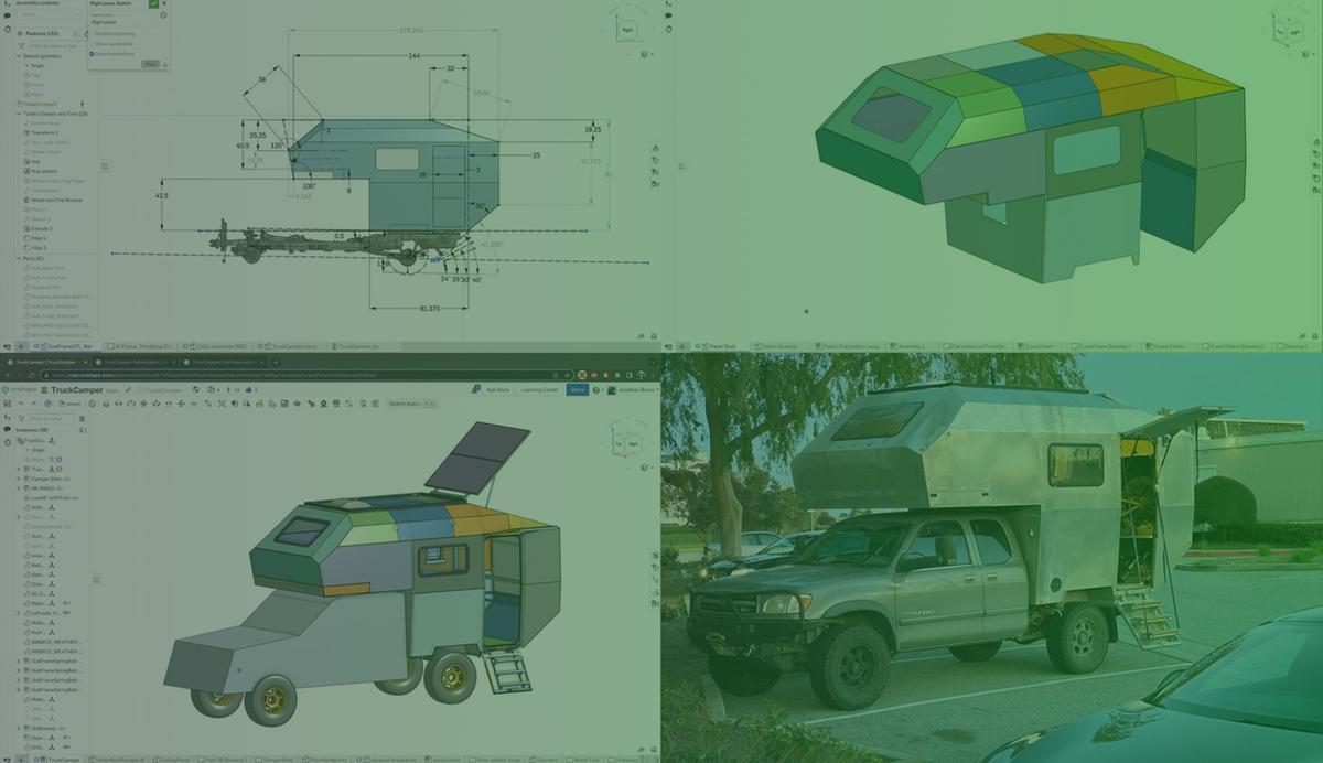 Designing and Building a Custom Aluminum Truck Camper Using Onshape