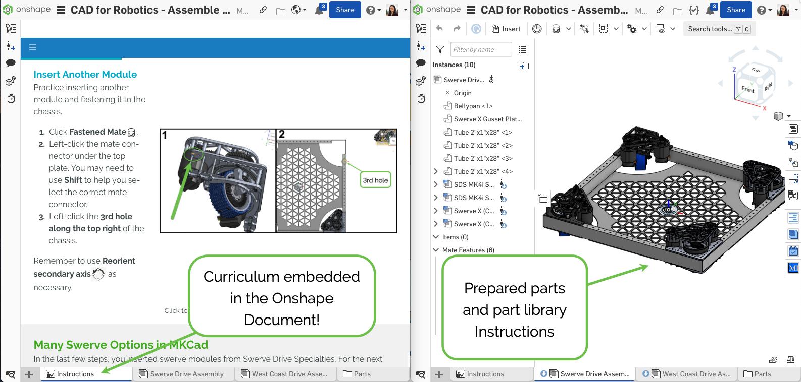 an Onshape Document with the curriculum