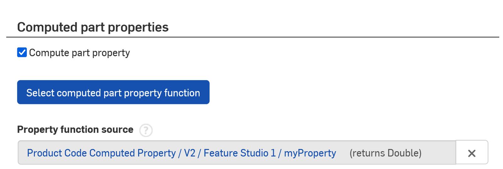 computed property parts dialog box