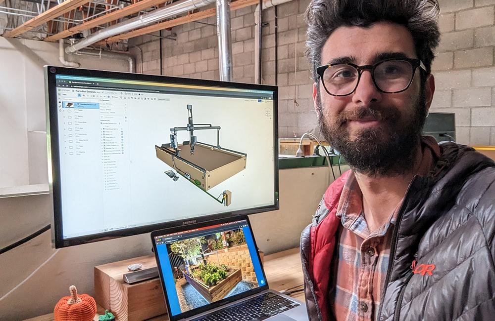 FarmBot founder and CEO Rory Aronson using Onshape