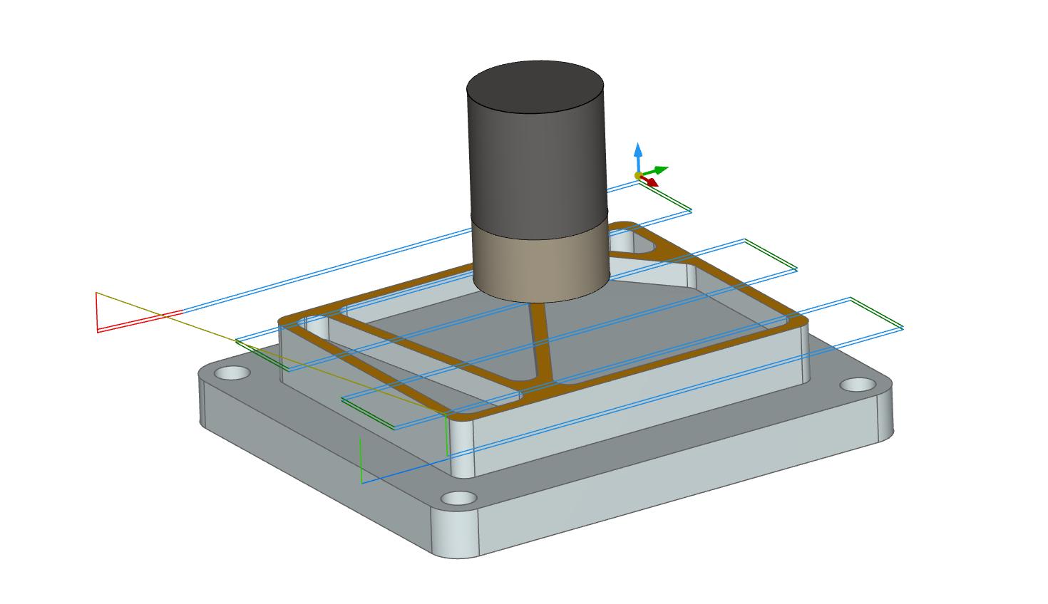 An image showing CAM Studio geometry in Onshape.
