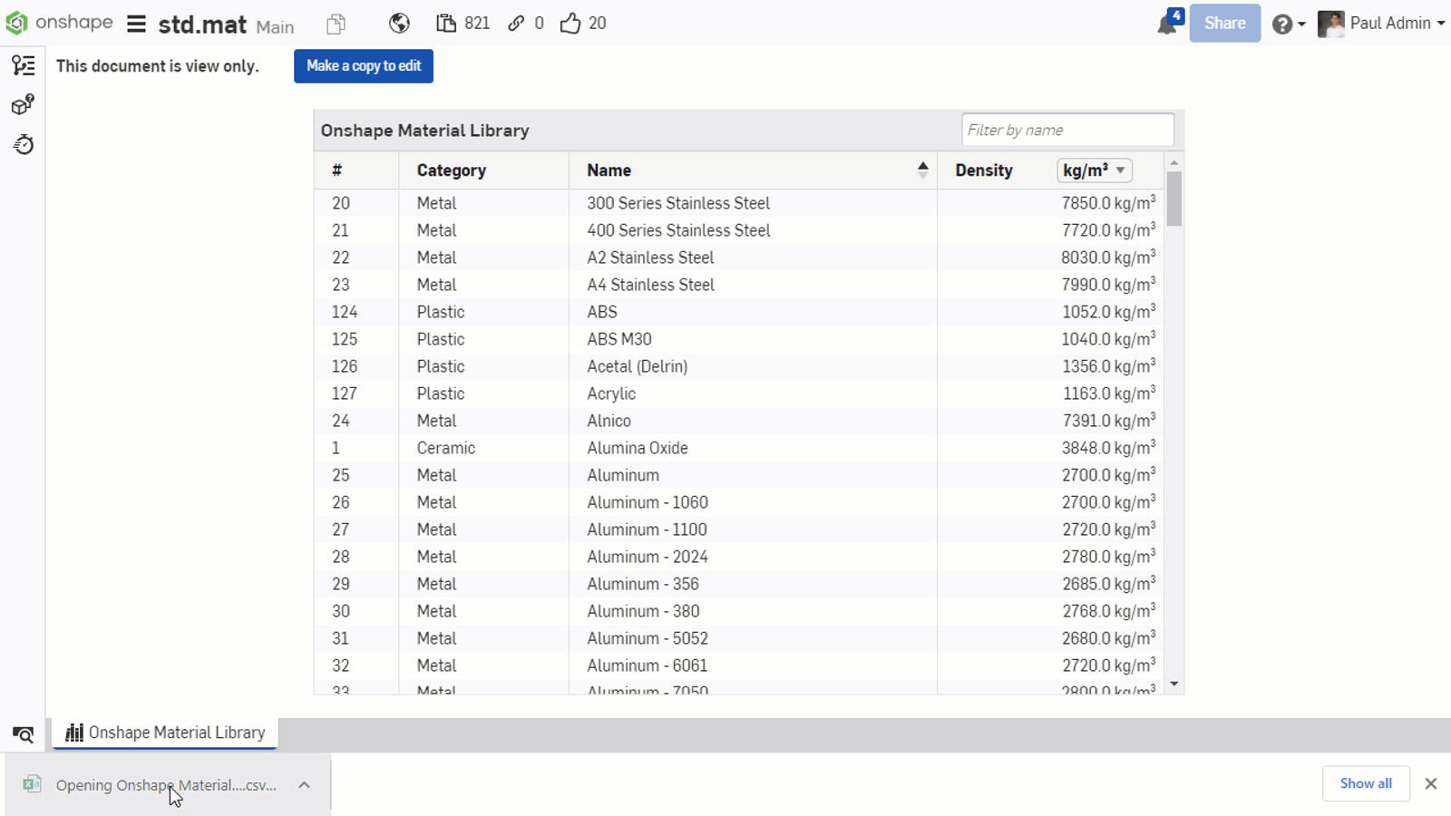 Import the library into a spreadsheet, edit and export