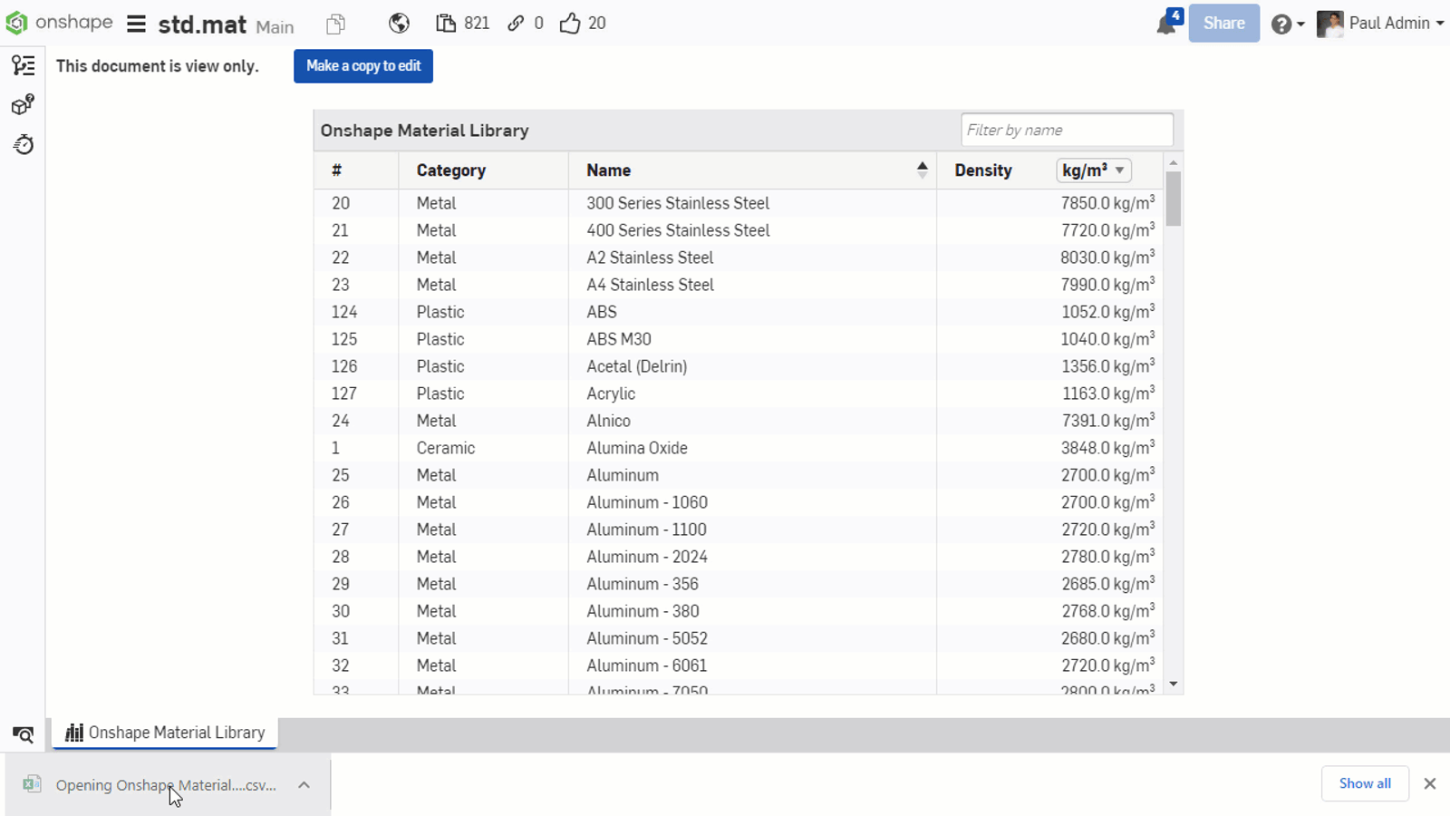 Import the library into a spreadsheet, edit and export