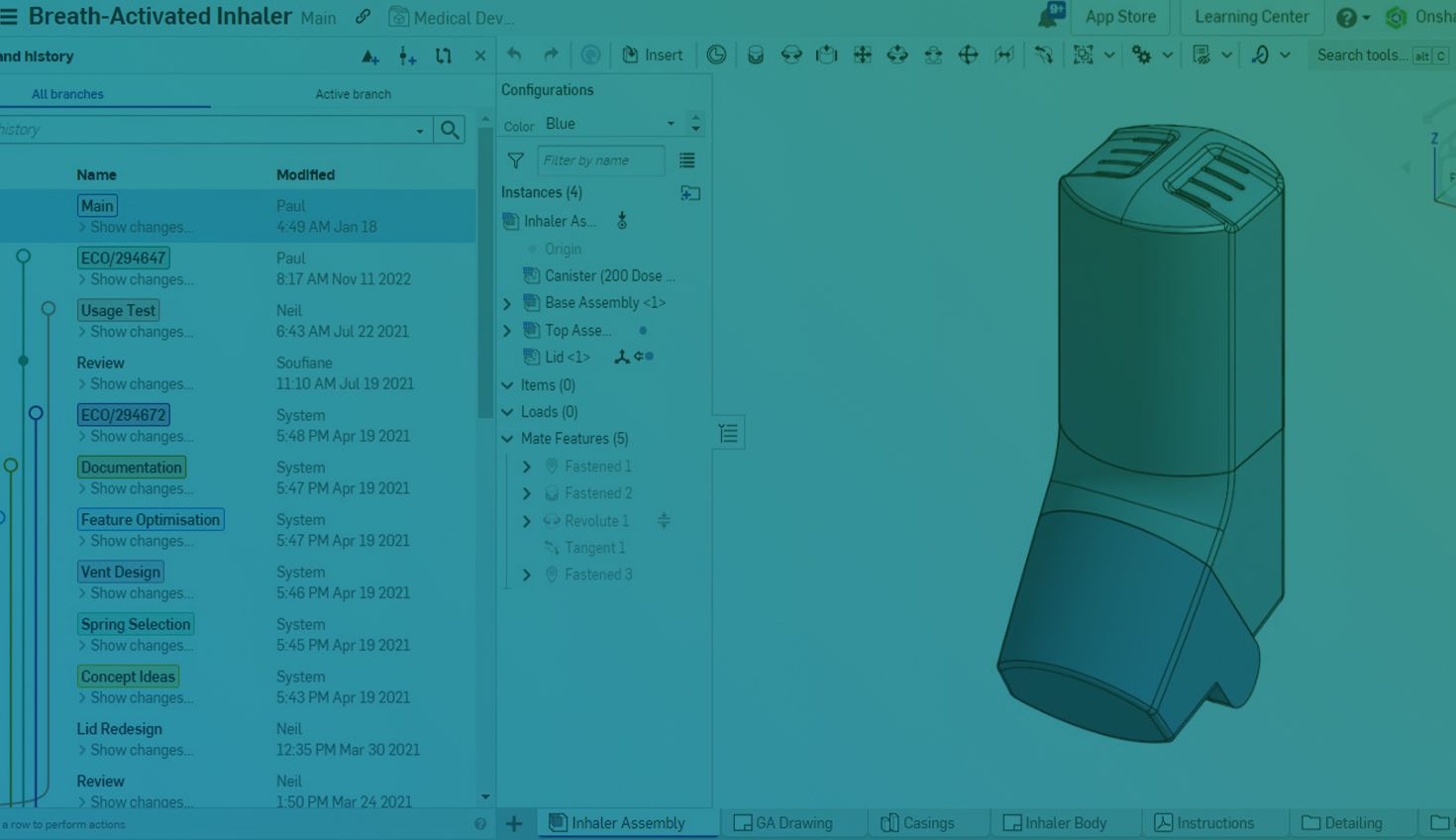 Onshape Feature Tree Tech Tip: How to Filter Multiple Branches in an Onshape Document