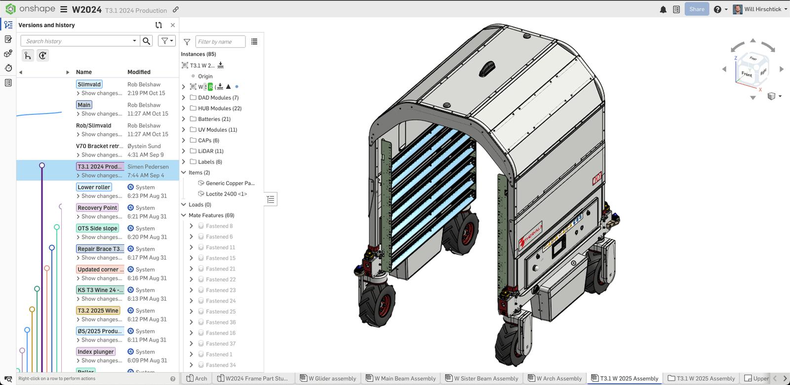 Saga Robotics’ design of their Thorvald multi-functional robot in Onshape.
