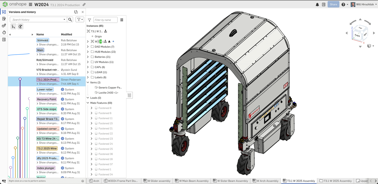 Saga Robotics’ design of their Thorvald multi-functional robot in Onshape.