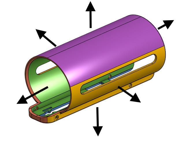 Sam Holland's 3D model of a donut hole-der created in Onshape.