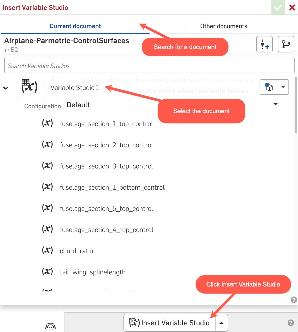 Onshape Variables