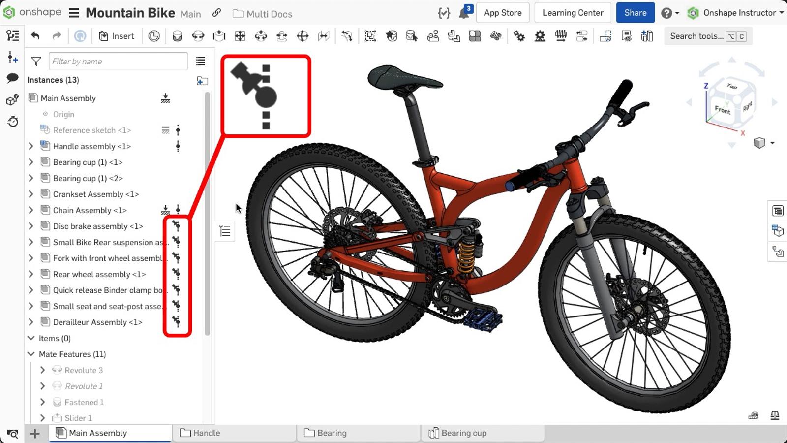 Icon changes to a thumbtack