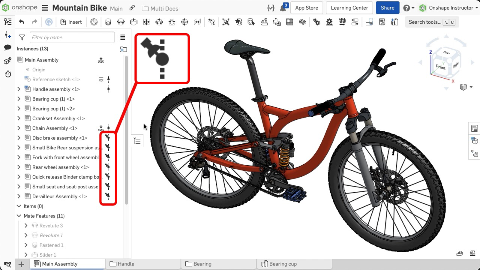 Icon changes to a thumbtack