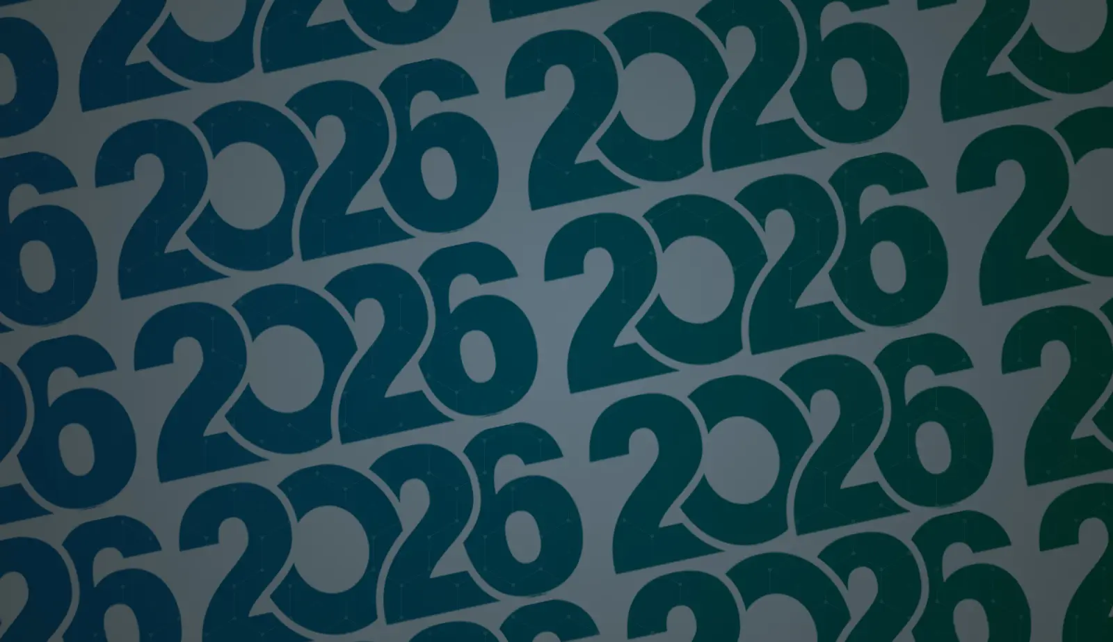 Illustration avec une superposition montrant 2026 répétée sur plusieurs lignes.