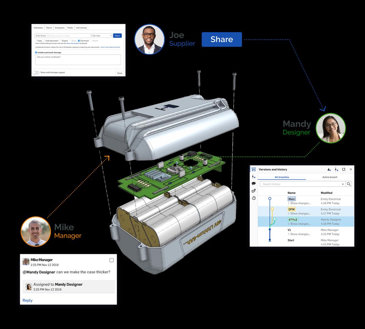 Collaboration in Onshape