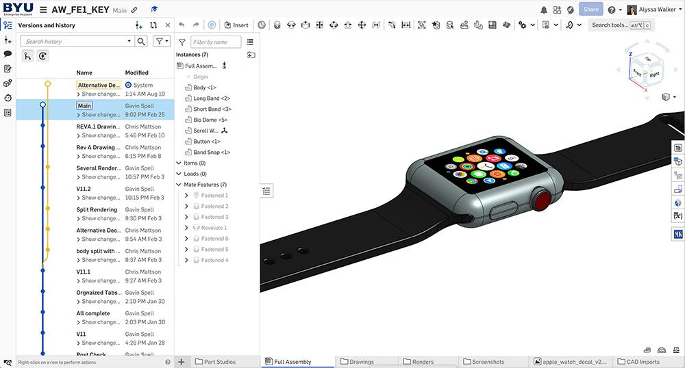 BYU education 3D model in Onshape