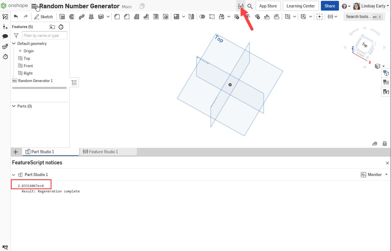 FeatureScript notices