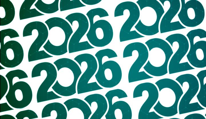 Illustration showing 2026 repeated in several rows.
