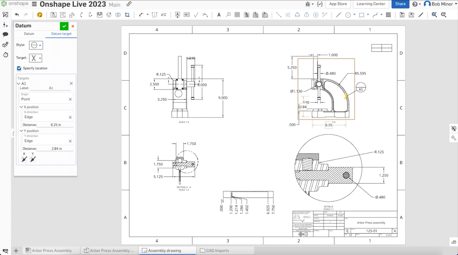 a drawing in onshape