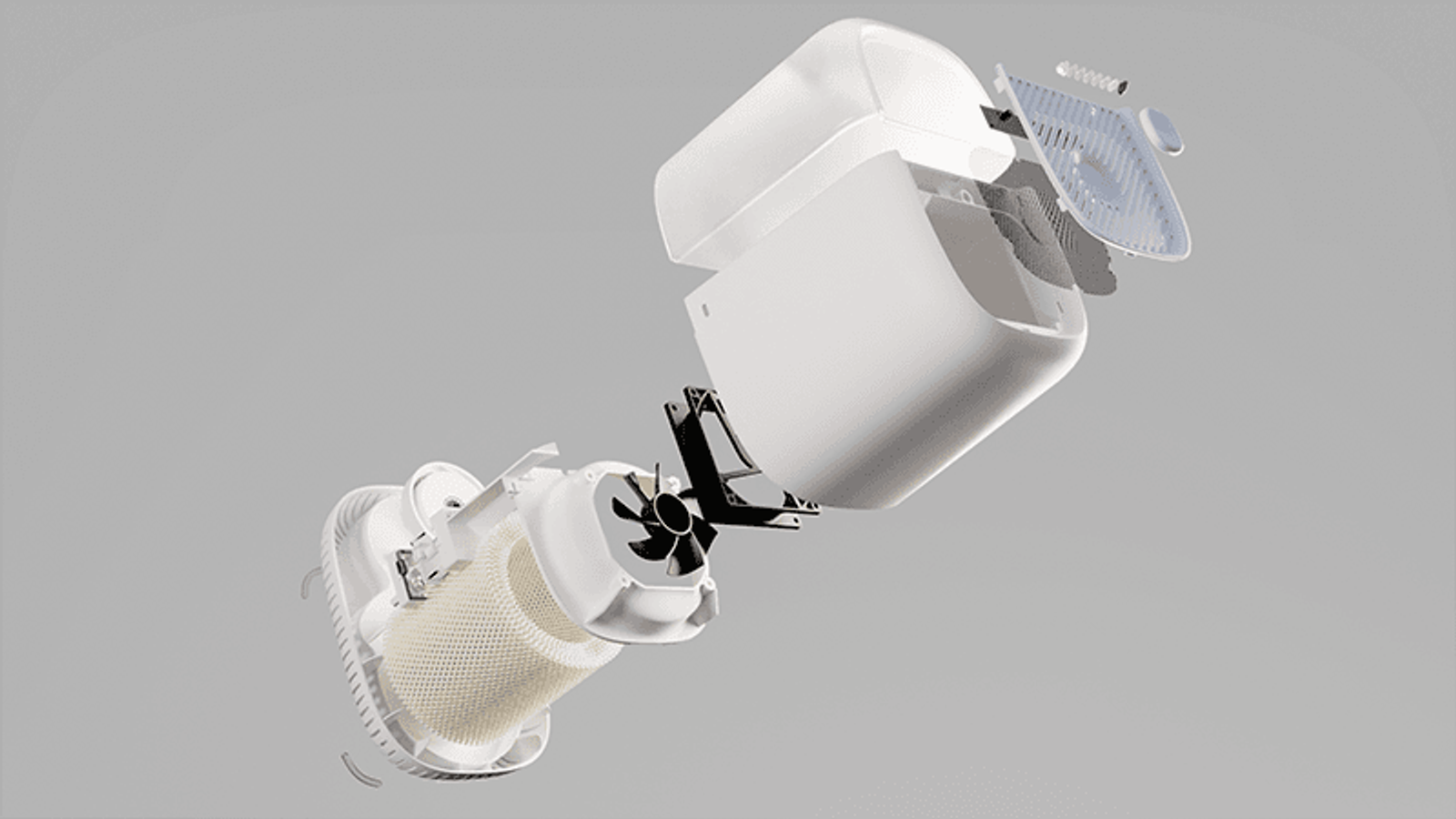 exploded view of the Canopy humidifier