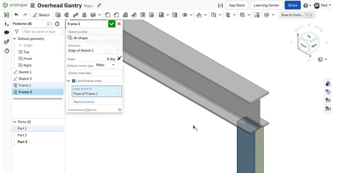 traitement des angles dans Onshape