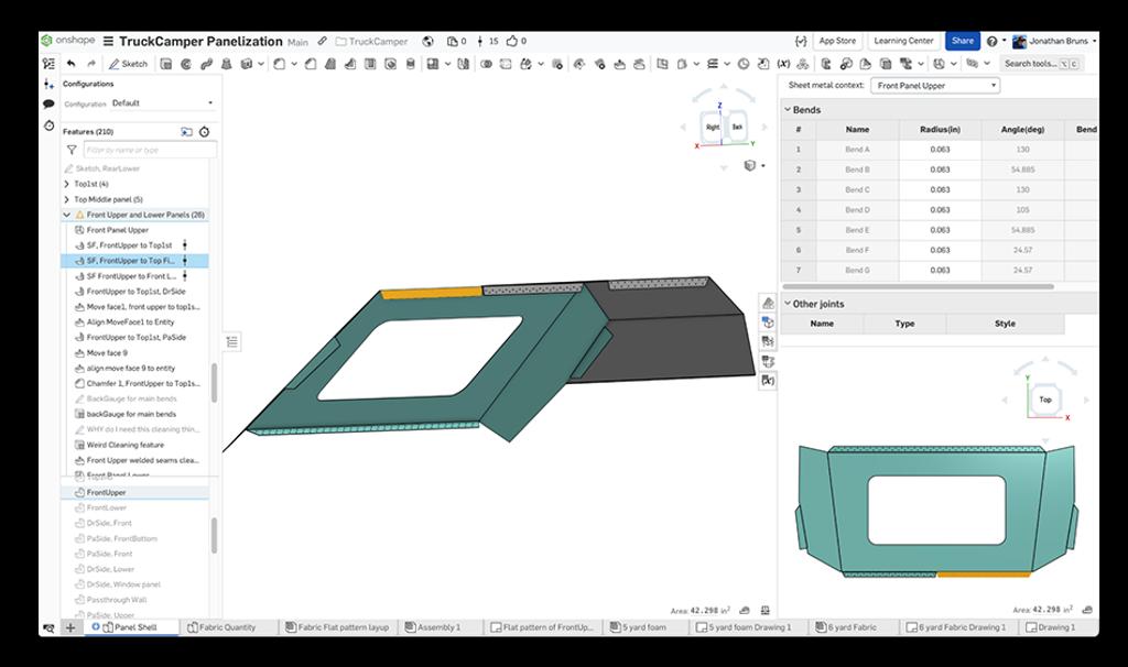Designing and Building a Custom Aluminum Truck Camper Using Onshape