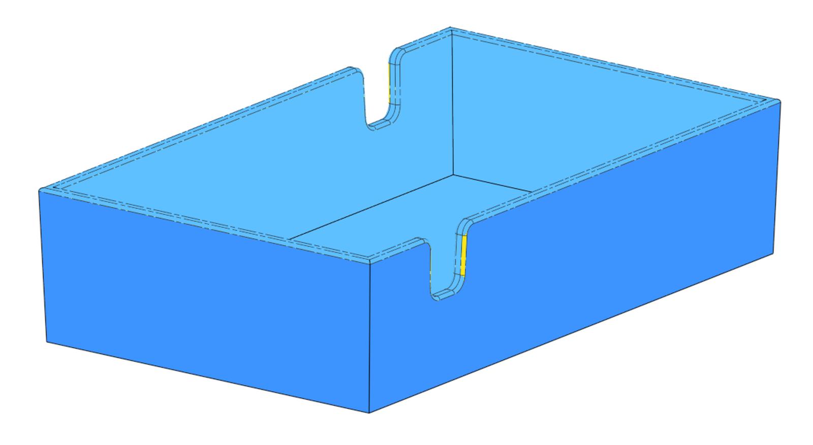 Onshape GUI showing a CAD model with fillets.