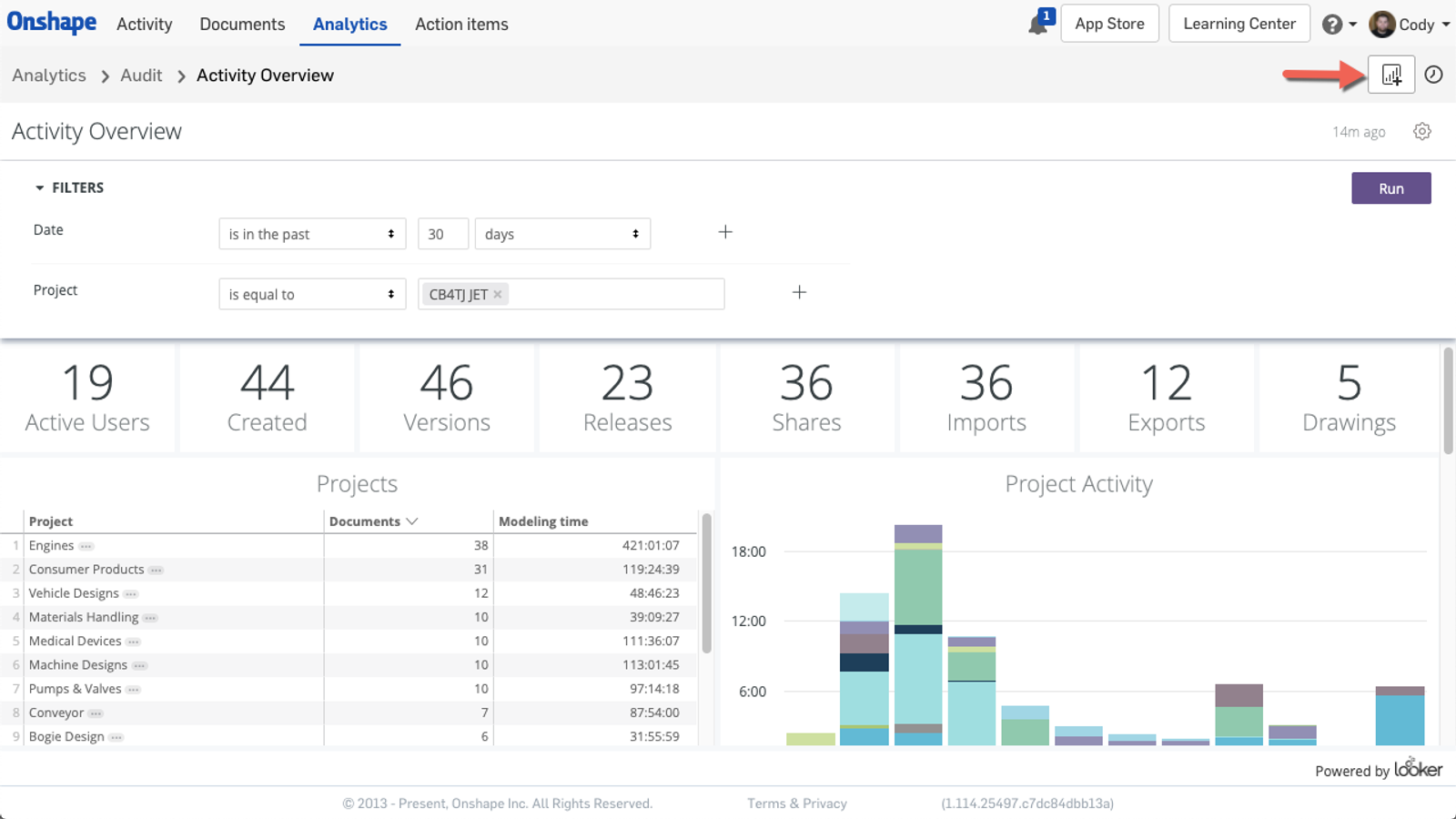 Add to My Analytics Button Onshape