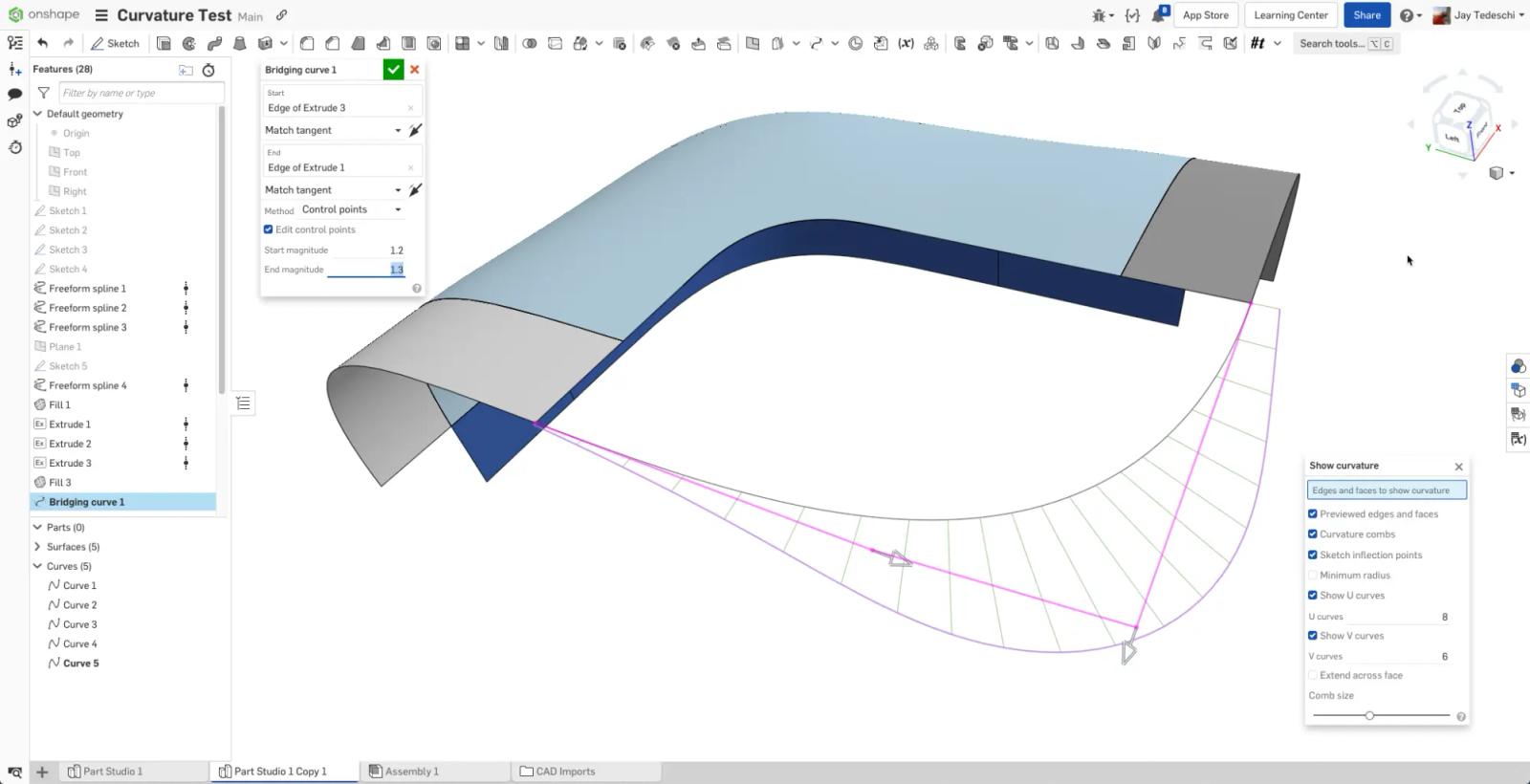 Updates to Bridging Curves