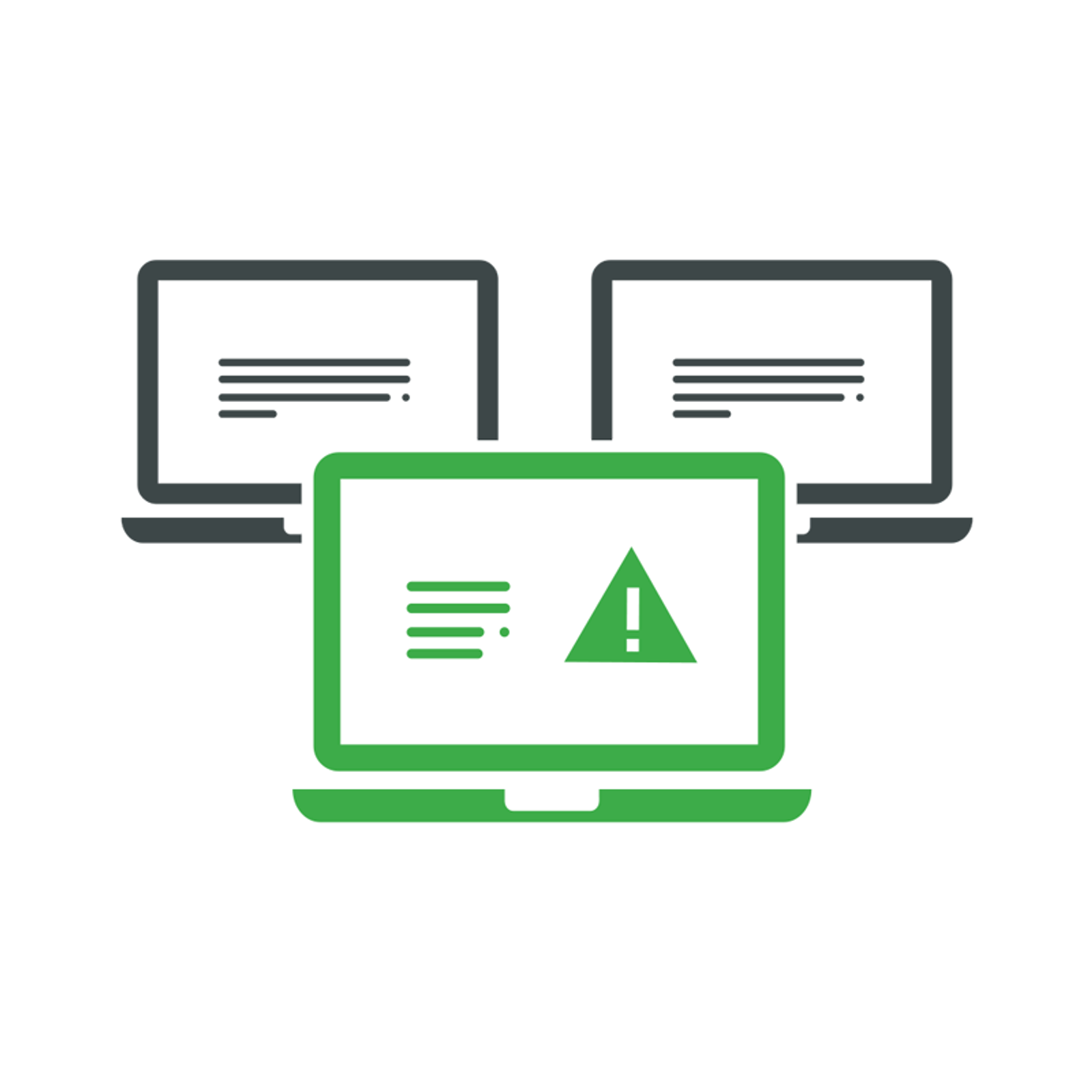 icona dello schermo di 3 laptop