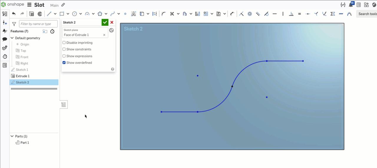 Using the Slot Tool - Onshape