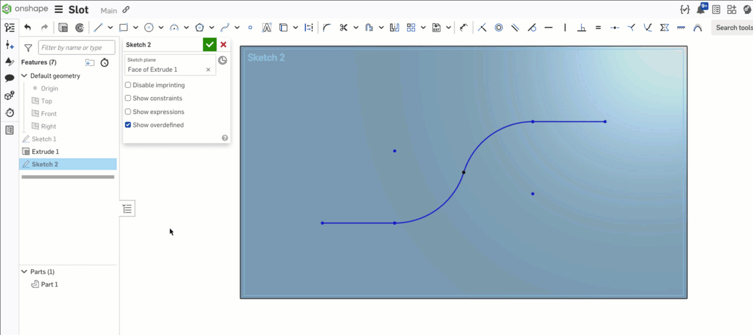 Using the Slot Tool - Onshape