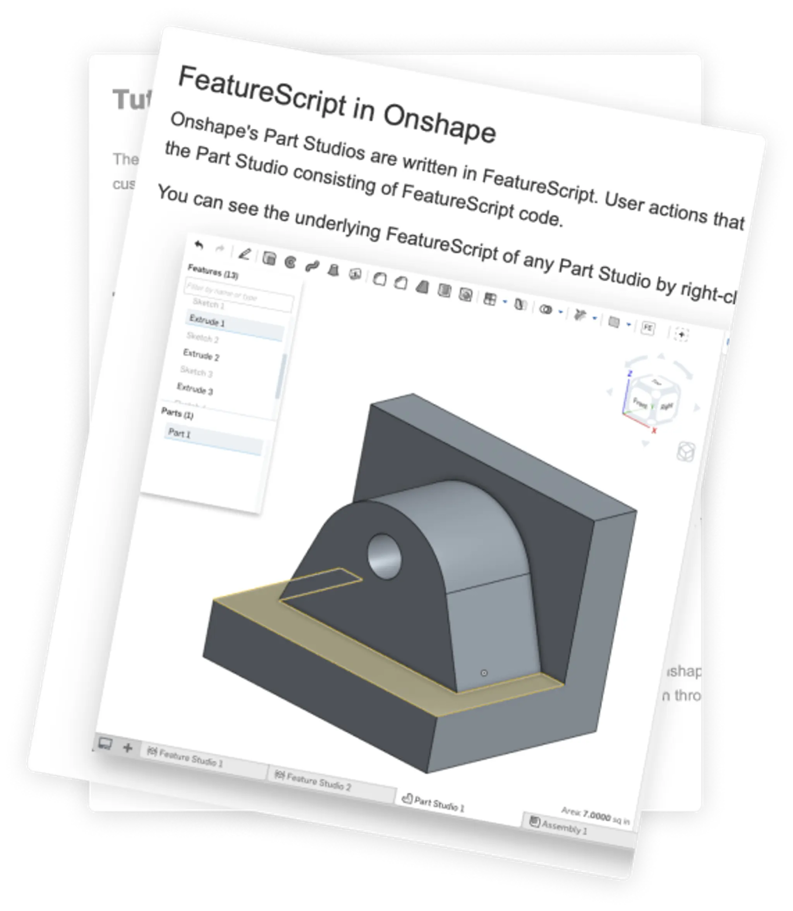 mockup of FeatureScript documentation
