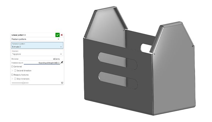How to Control Pattern Instances Using Math and Variables in Onshape