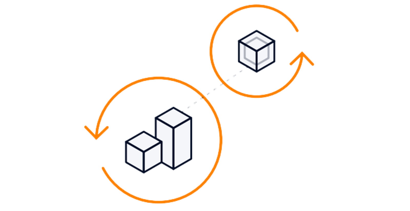 vector icon of interrelated models