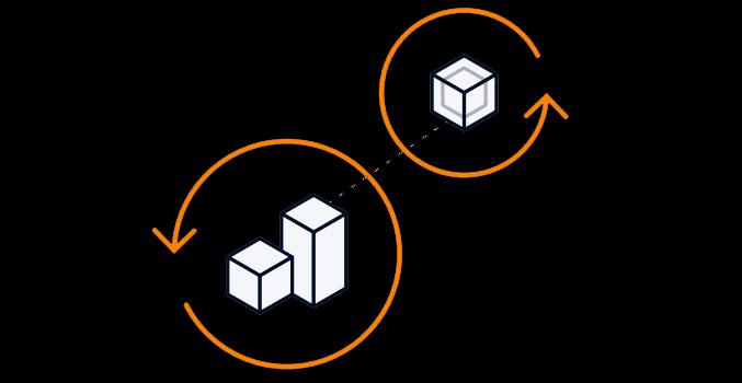 vector icon of interrelated models