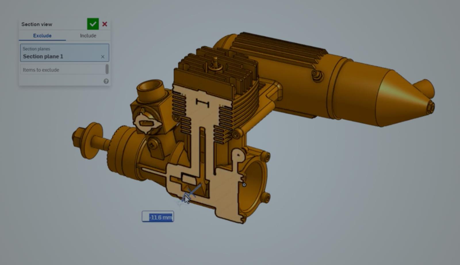 Image darkened with an overlay showing a CAD model built in Onshape.