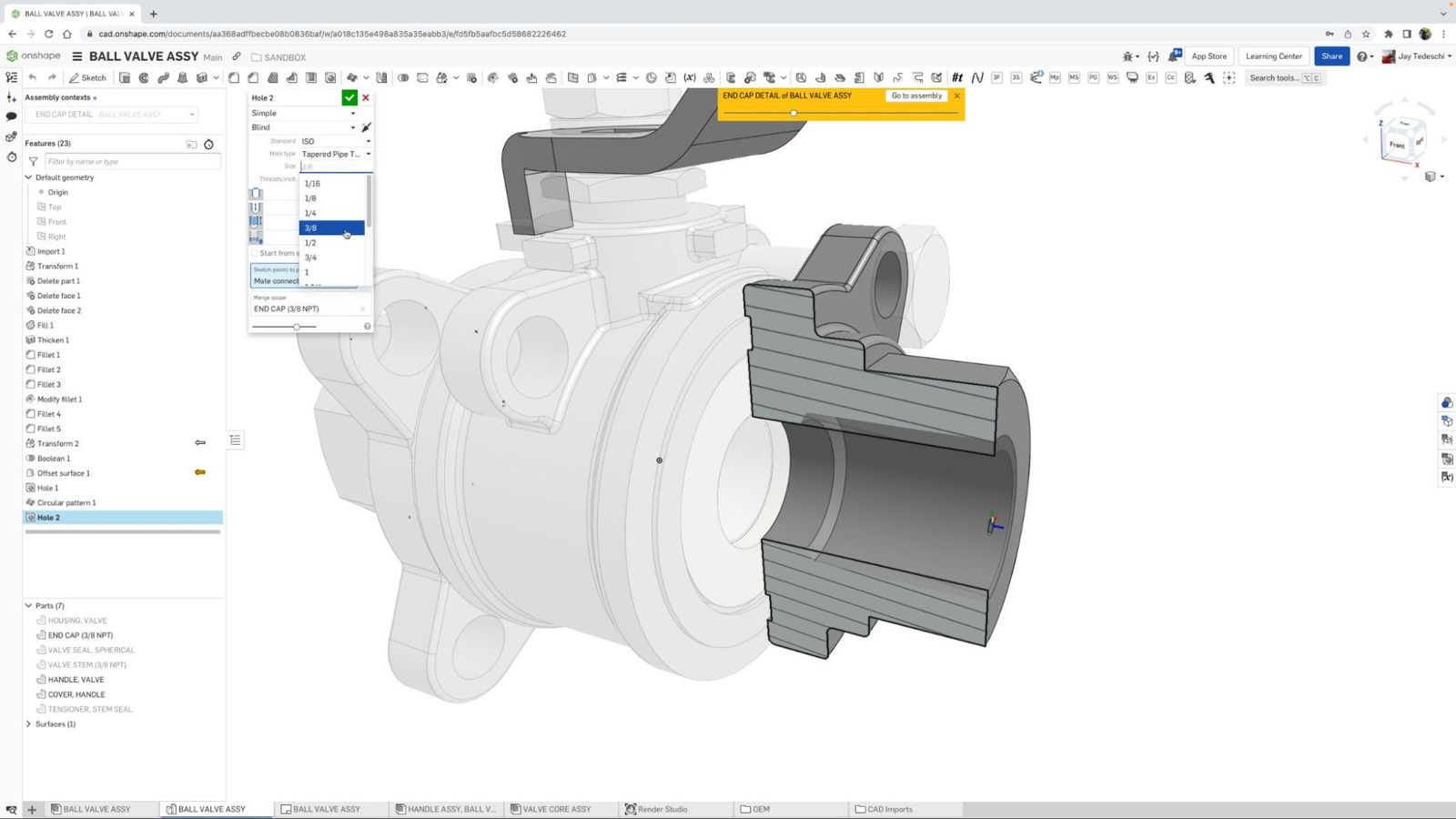 Tapered Pipe Holes and Call Outs