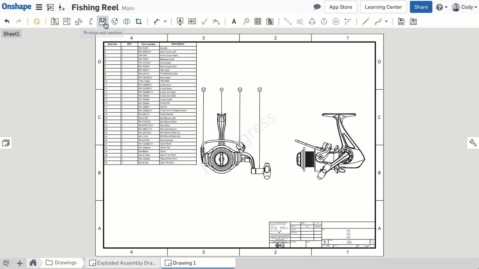 BrokenOutSectionView