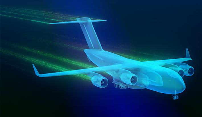 Stock image showing an illustrated airplane.