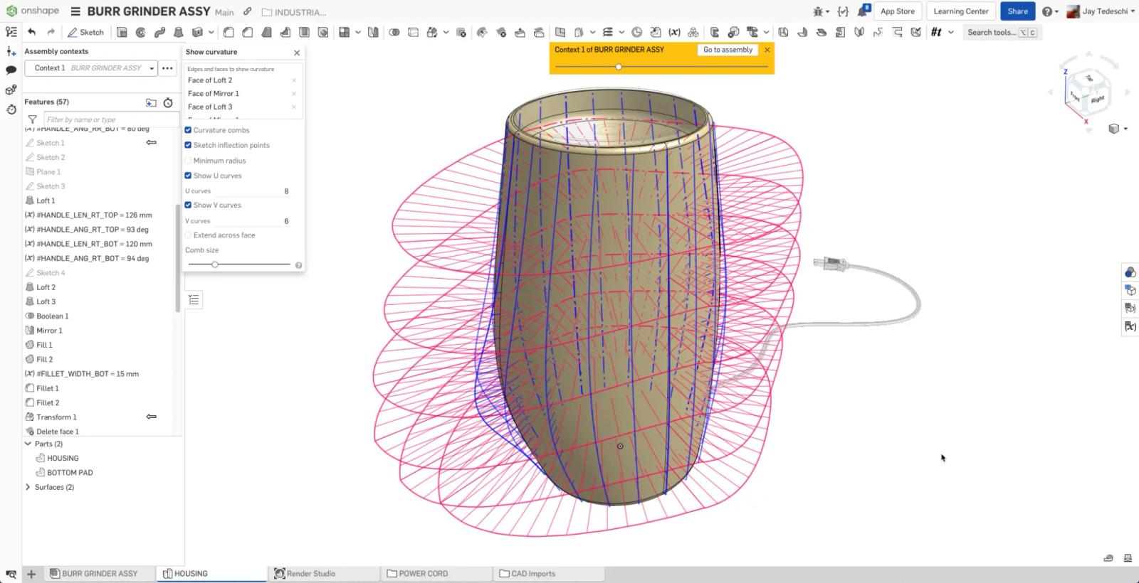 Curvature Visibility in Onshape