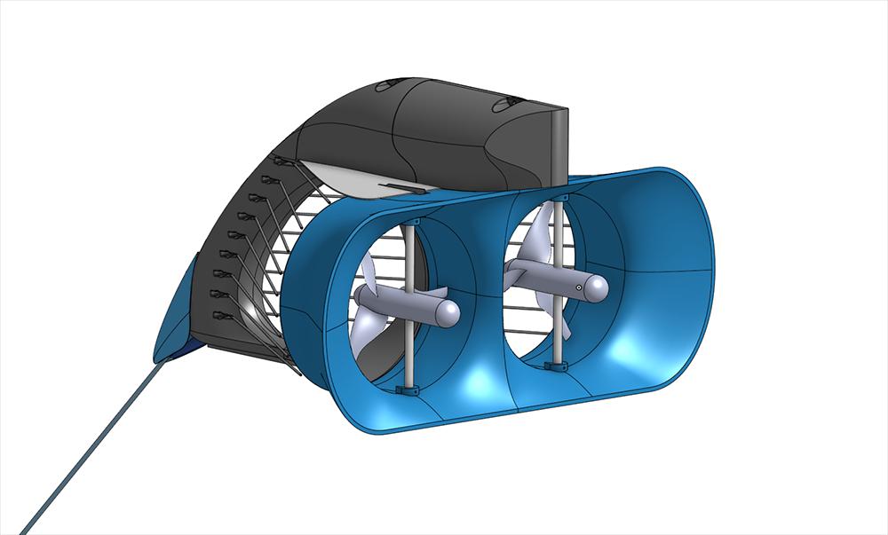 Isometric CAD view of the Energyfish