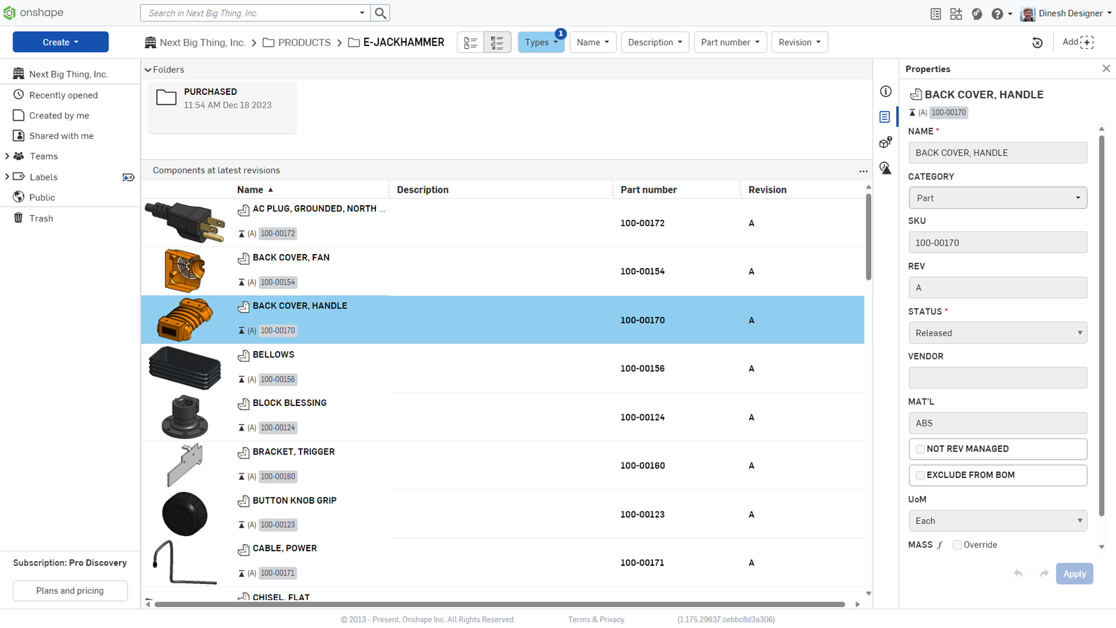 Onshape-Fenster für die erweiterte Suche