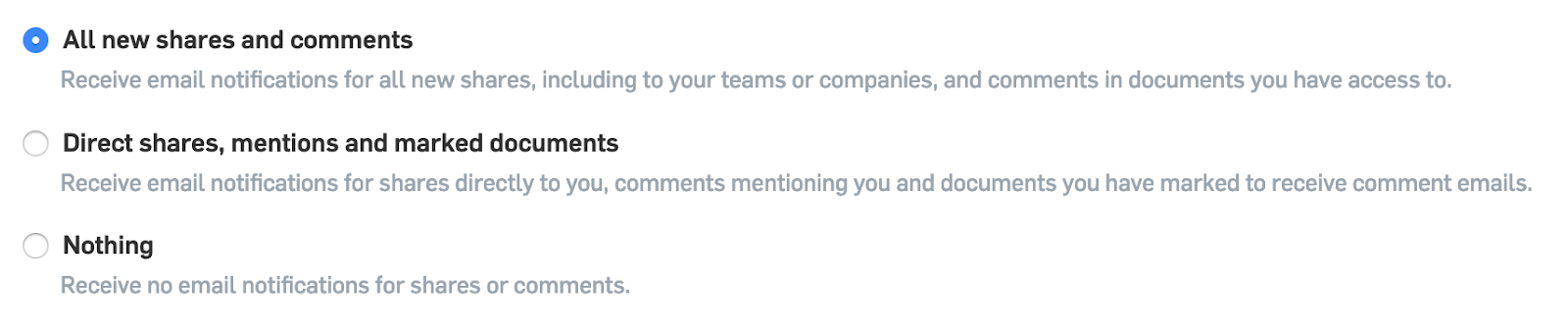 Screenshot of how to set up Onshape notifications.