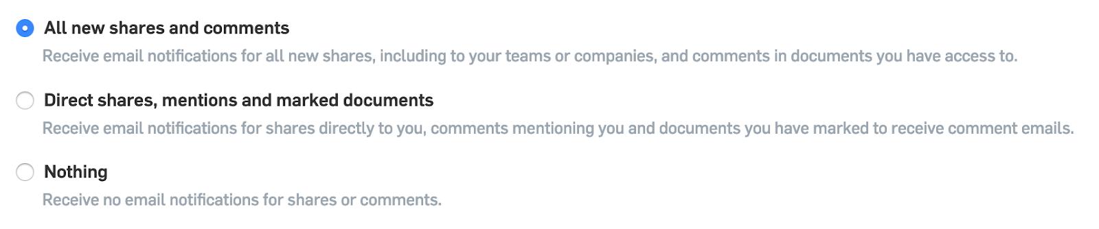 Screenshot of how to set up Onshape notifications.