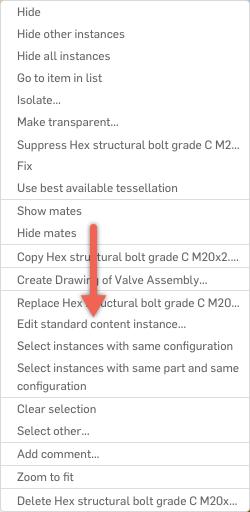 Edit Standard Content Instance