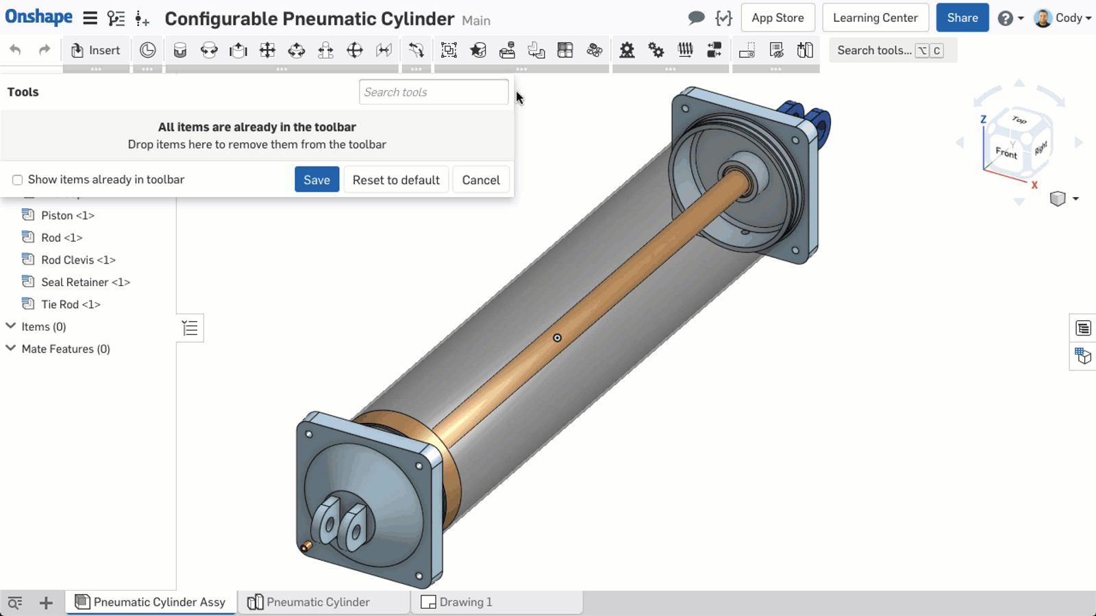 Move Icon in Toolbar
