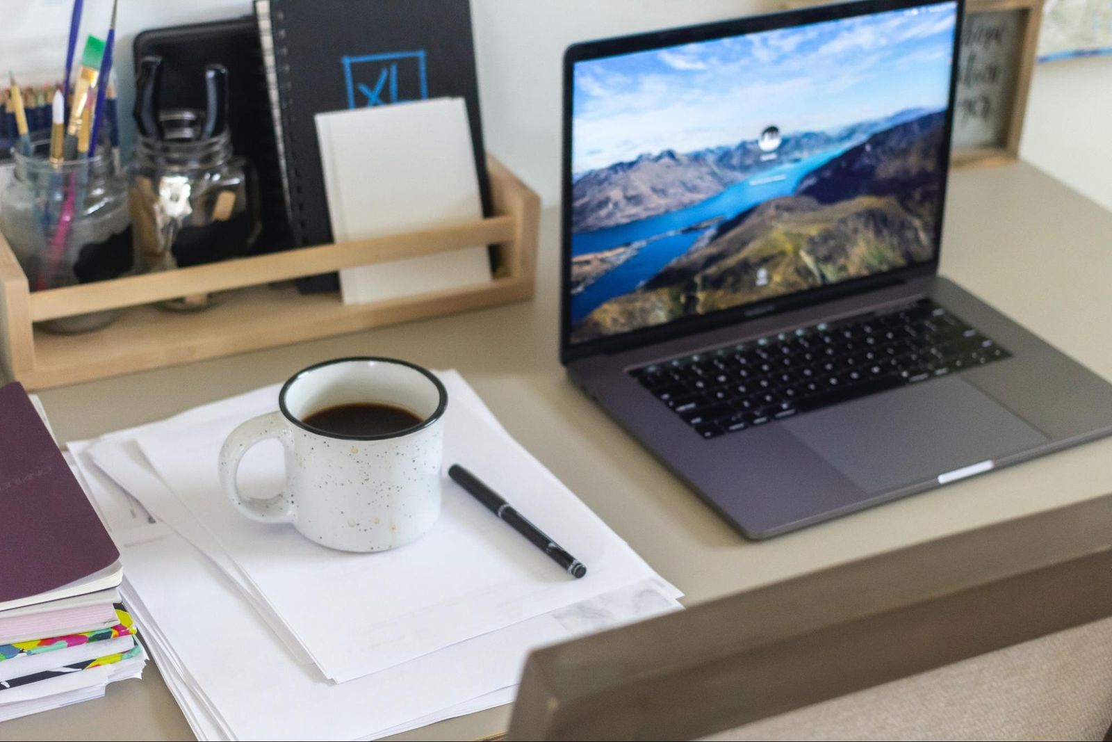 coffee on a desk