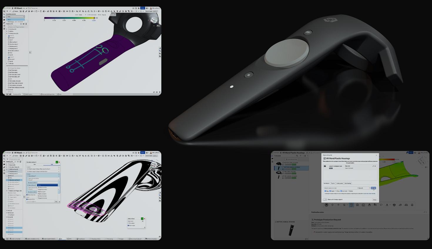 Header image showing a collage of surface modeling tools in Onshape.