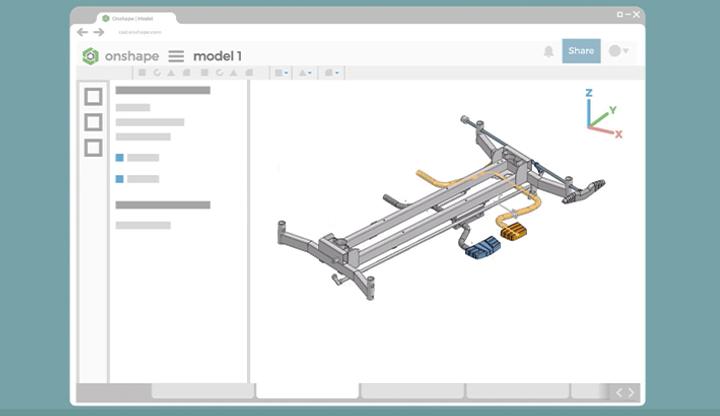 Image showing a CAD model in a browser.